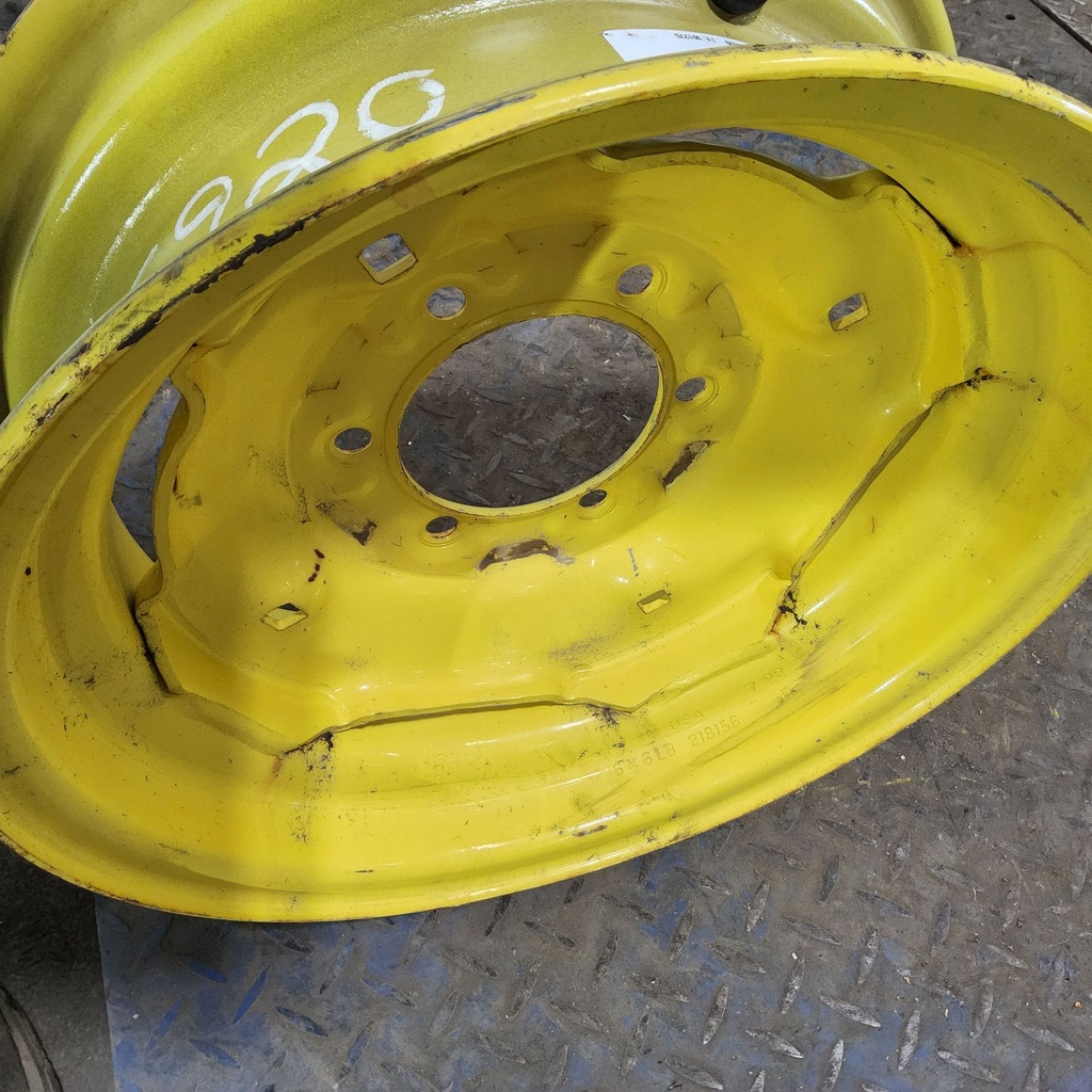 6"W x 16"D, John Deere Yellow 6-Hole Implement , 1.38" Offset