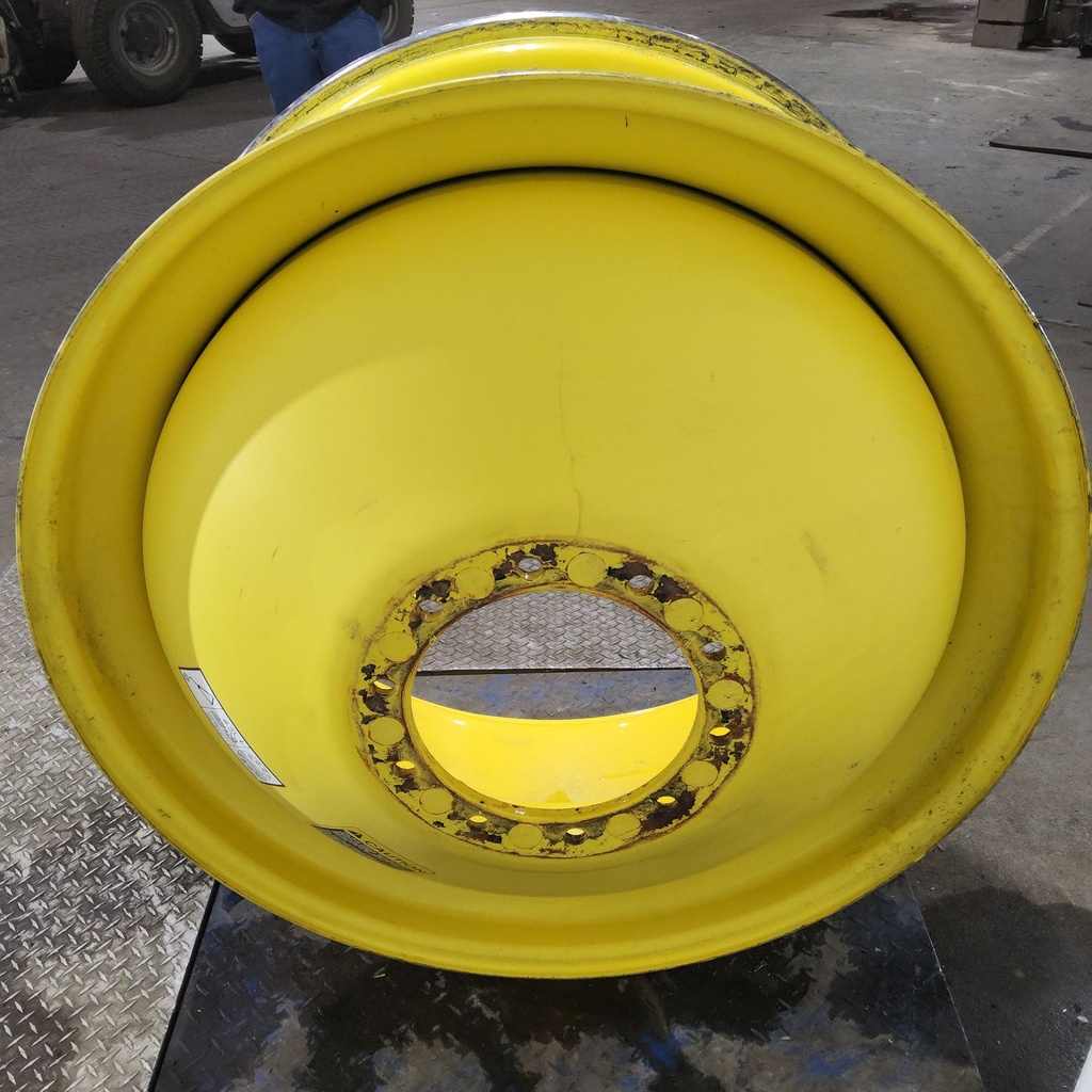 18"W x 42"D, John Deere Yellow 10-Hole Dolly Dual , -15.38" Offset