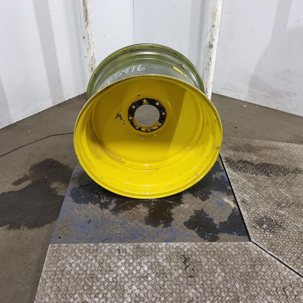 18"W x 28"D, John Deere Yellow 8-Hole Formed Plate , 2.88" Offset