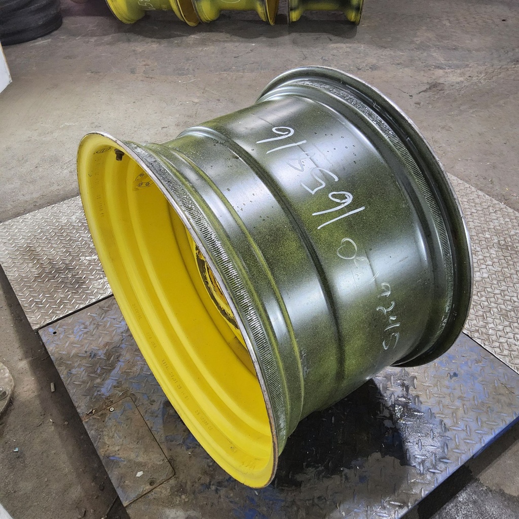 18"W x 28"D, John Deere Yellow 8-Hole Formed Plate , 2.88" Offset