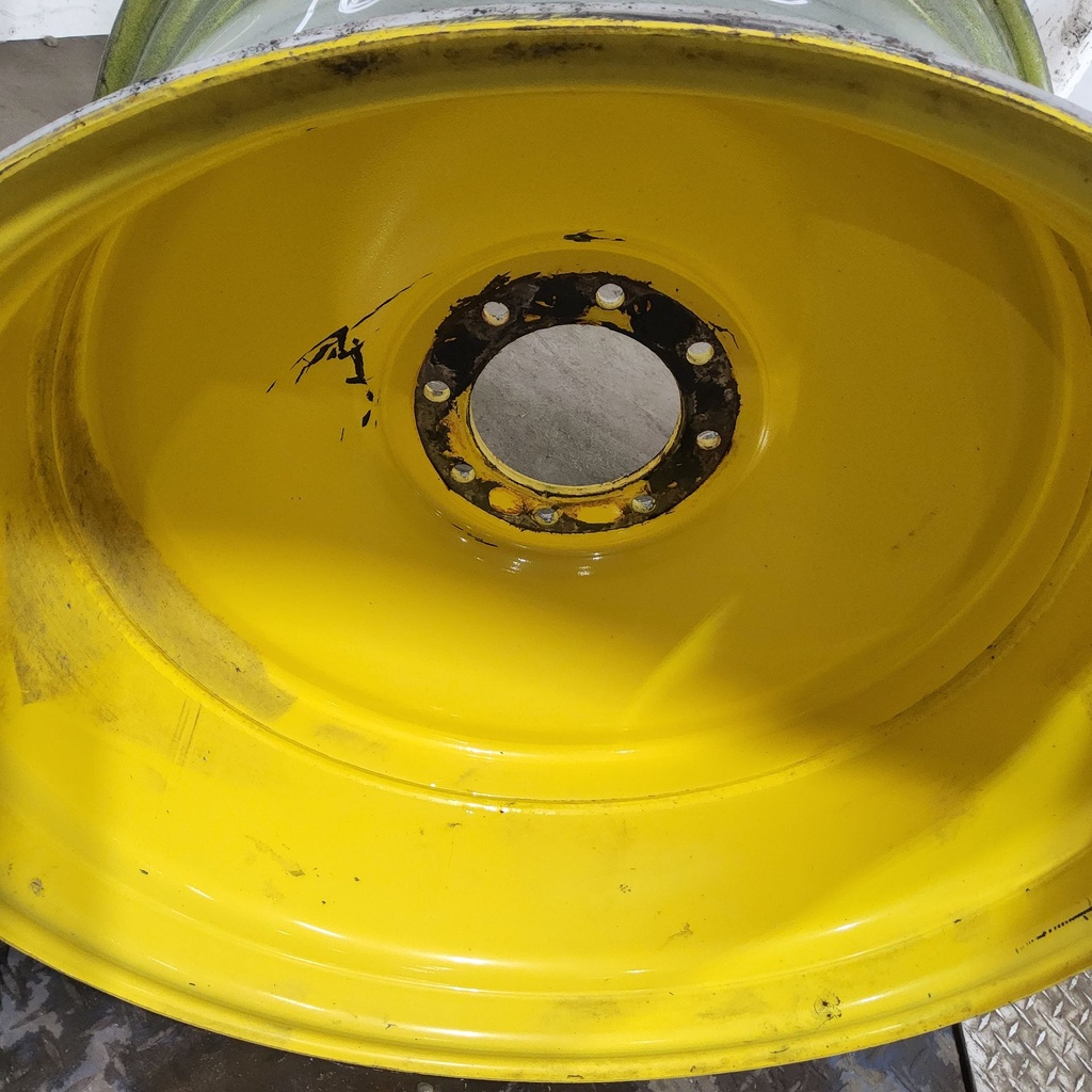 18"W x 28"D, John Deere Yellow 8-Hole Formed Plate , 2.88" Offset