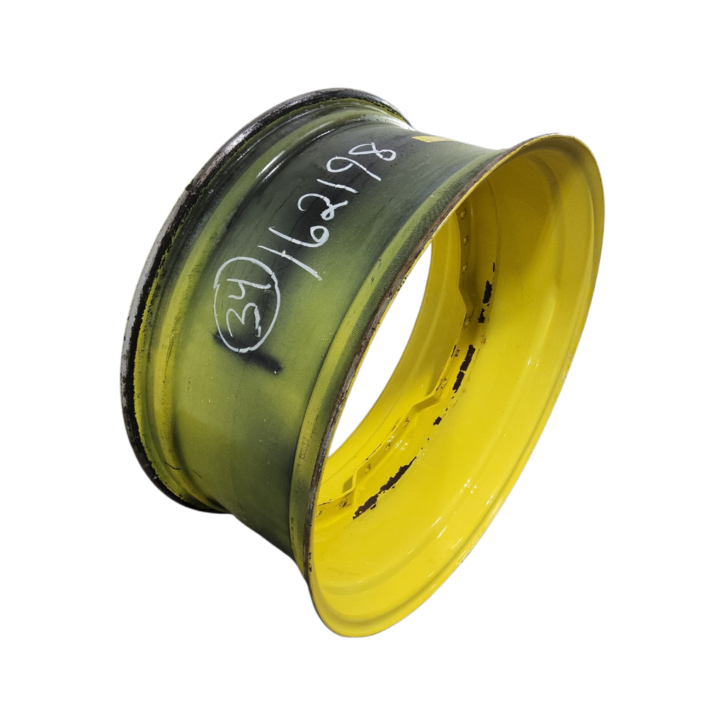 15"W x 34"D, John Deere Yellow 12-Hole Waffle Wheel (Groups of 3 bolts)