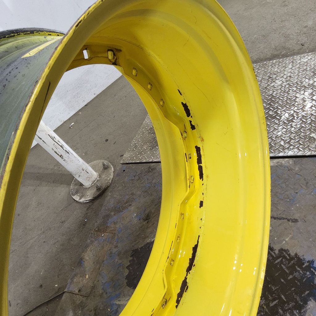 15"W x 34"D, John Deere Yellow 12-Hole Waffle Wheel (Groups of 3 bolts)