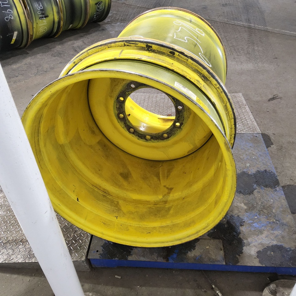 44"W x 32"D, John Deere Yellow 10-Hole 3 Piece Formed Plate , -2.12" Offset