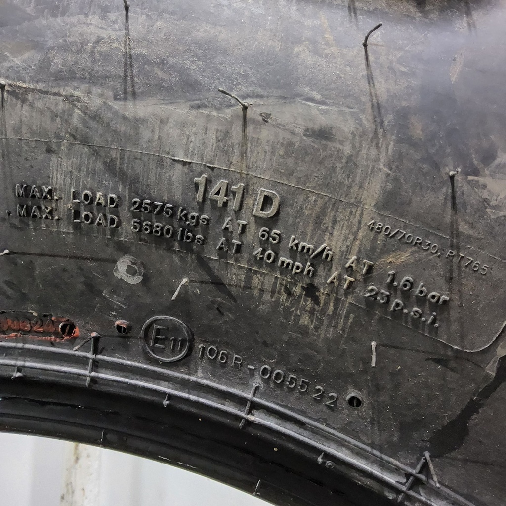 480/70R30 BKT Tires Agrimax RT 765 R-1W 141D 99%