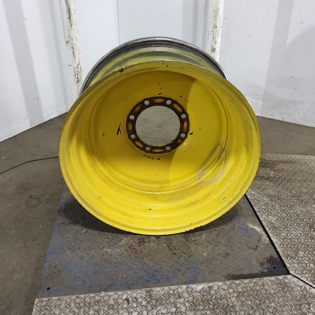 15"W x 30"D, John Deere Yellow 8-Hole Formed Plate , 4.25" Offset