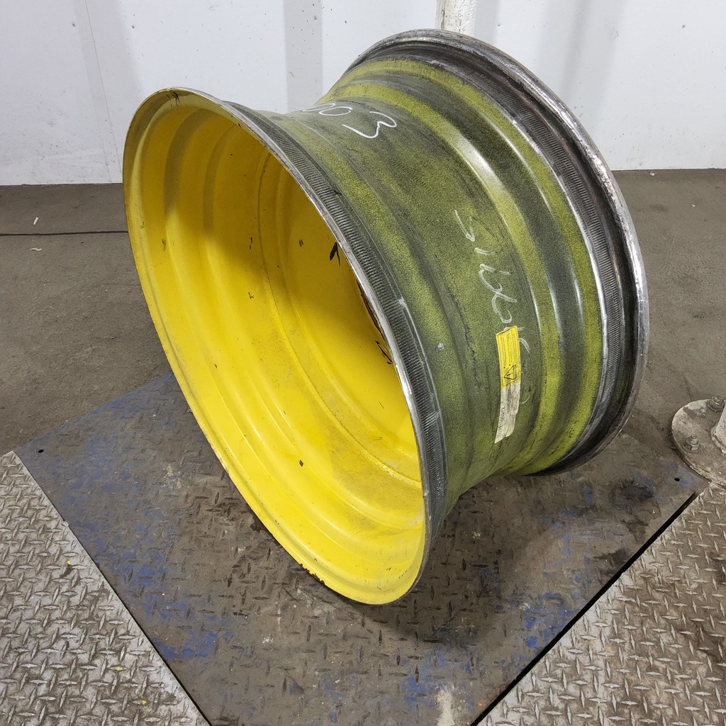 15"W x 30"D, John Deere Yellow 8-Hole Formed Plate , 4.25" Offset