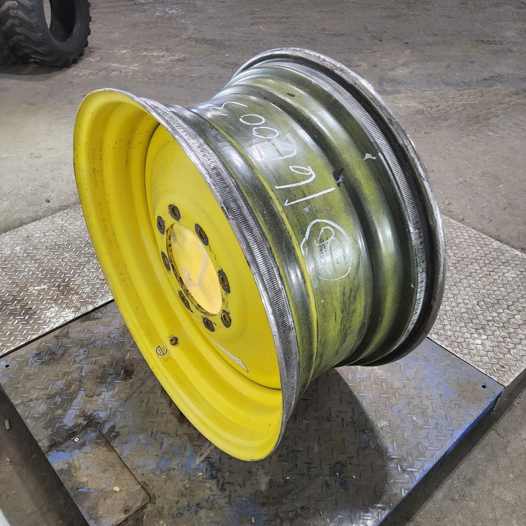 15"W x 30"D, John Deere Yellow 8-Hole Formed Plate , 4.25" Offset