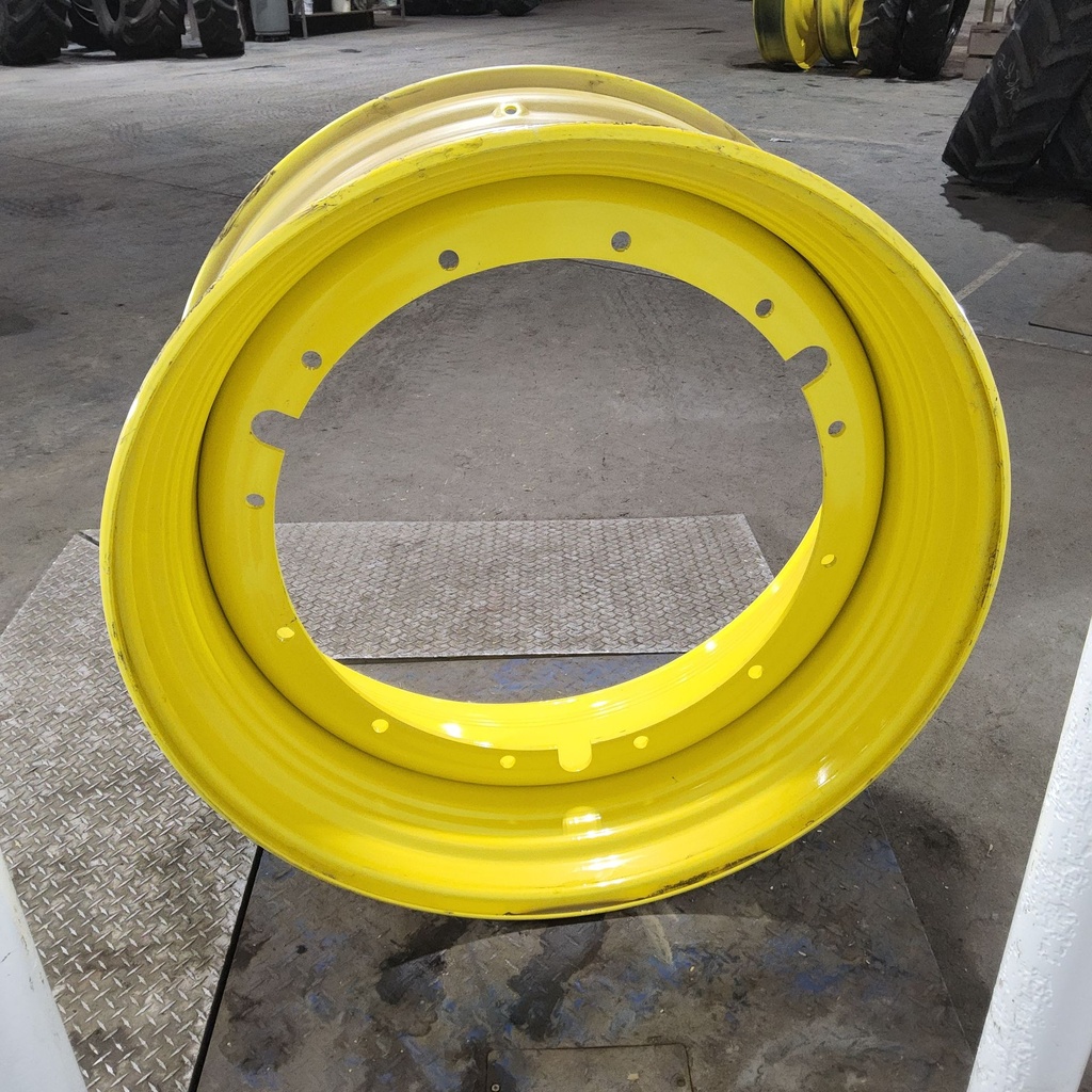 18"W x 42"D, John Deere Yellow 12-Hole Stub Disc , -3.5" Offset