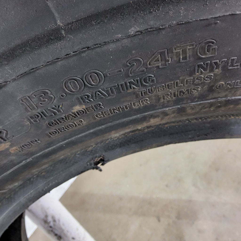 13.00-24 Goodyear Farm SSA Grader G-2 F (12 Ply), 85%