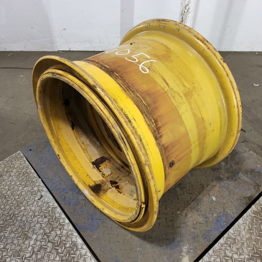 17"W x 25"D, John Deere Construction Yellow 14-Hole 3 Piece Formed Plate , 0.25" Offset