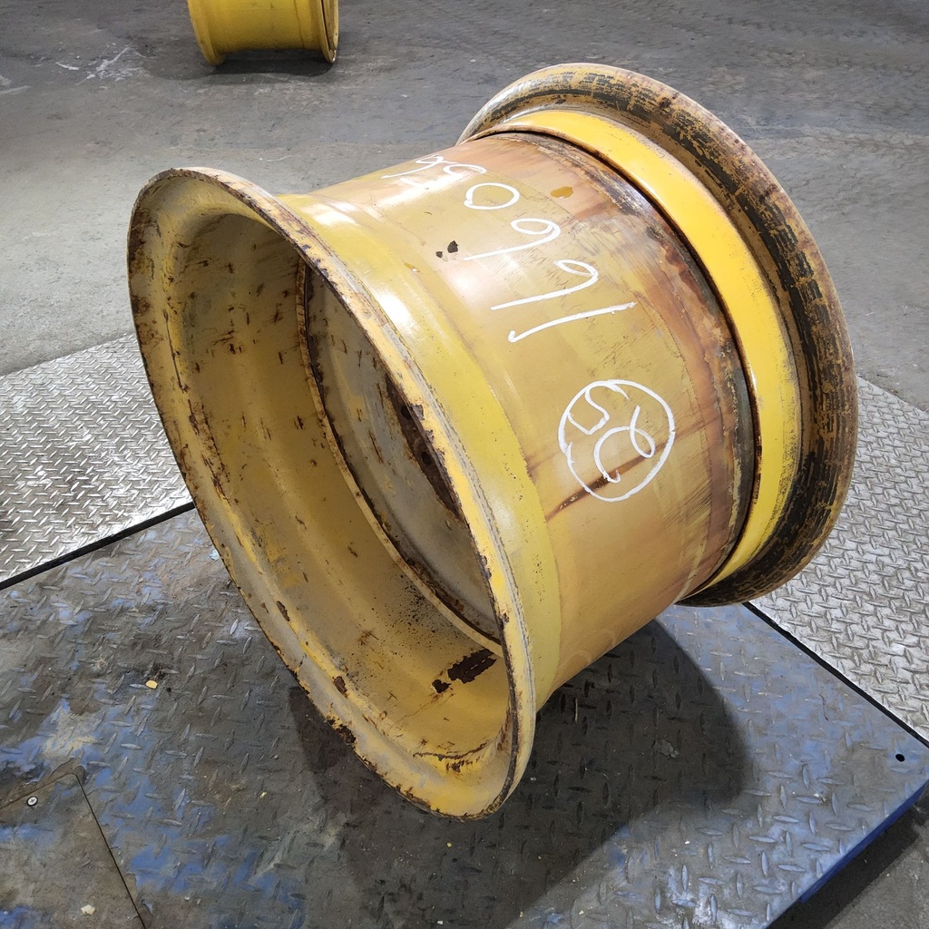 17"W x 25"D, John Deere Construction Yellow 14-Hole 3 Piece Formed Plate , 0.25" Offset