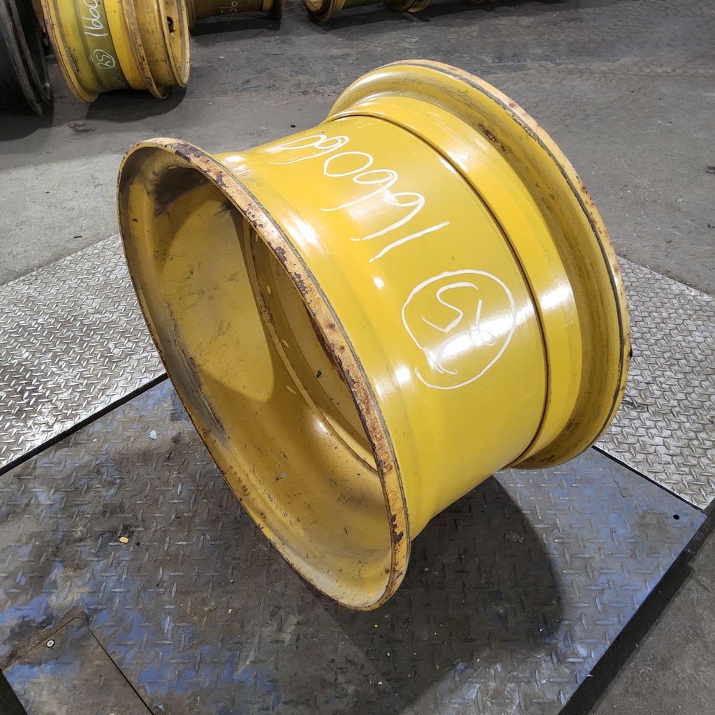 14"W x 25"D, John Deere Construction Yellow 12-Hole 3 Piece Style , 2.25" Offset