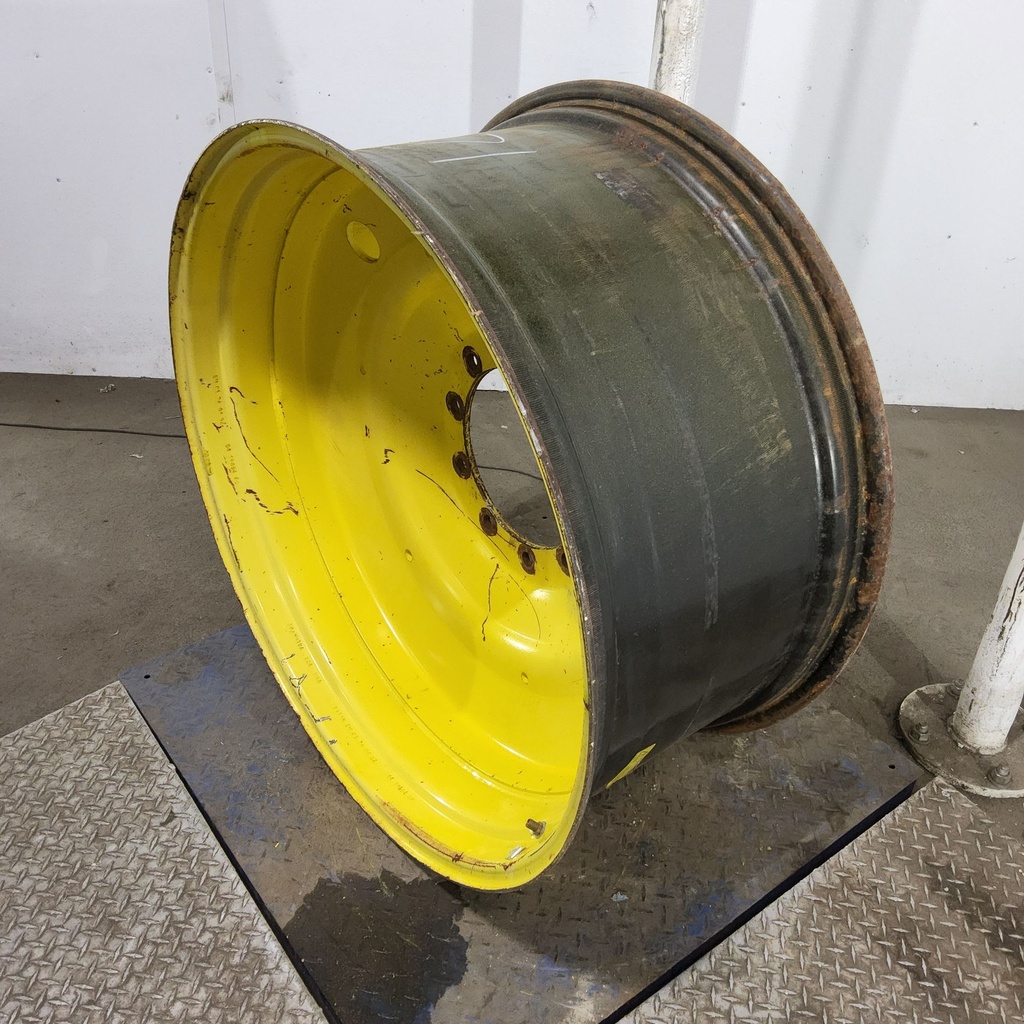 18"W x 38"D, John Deere Yellow 10-Hole Formed Plate , -3.25" Offset