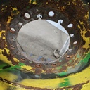 18"W x 38"D, John Deere Yellow 10-Hole Flat Plate Sprayer , -0.38" Offset