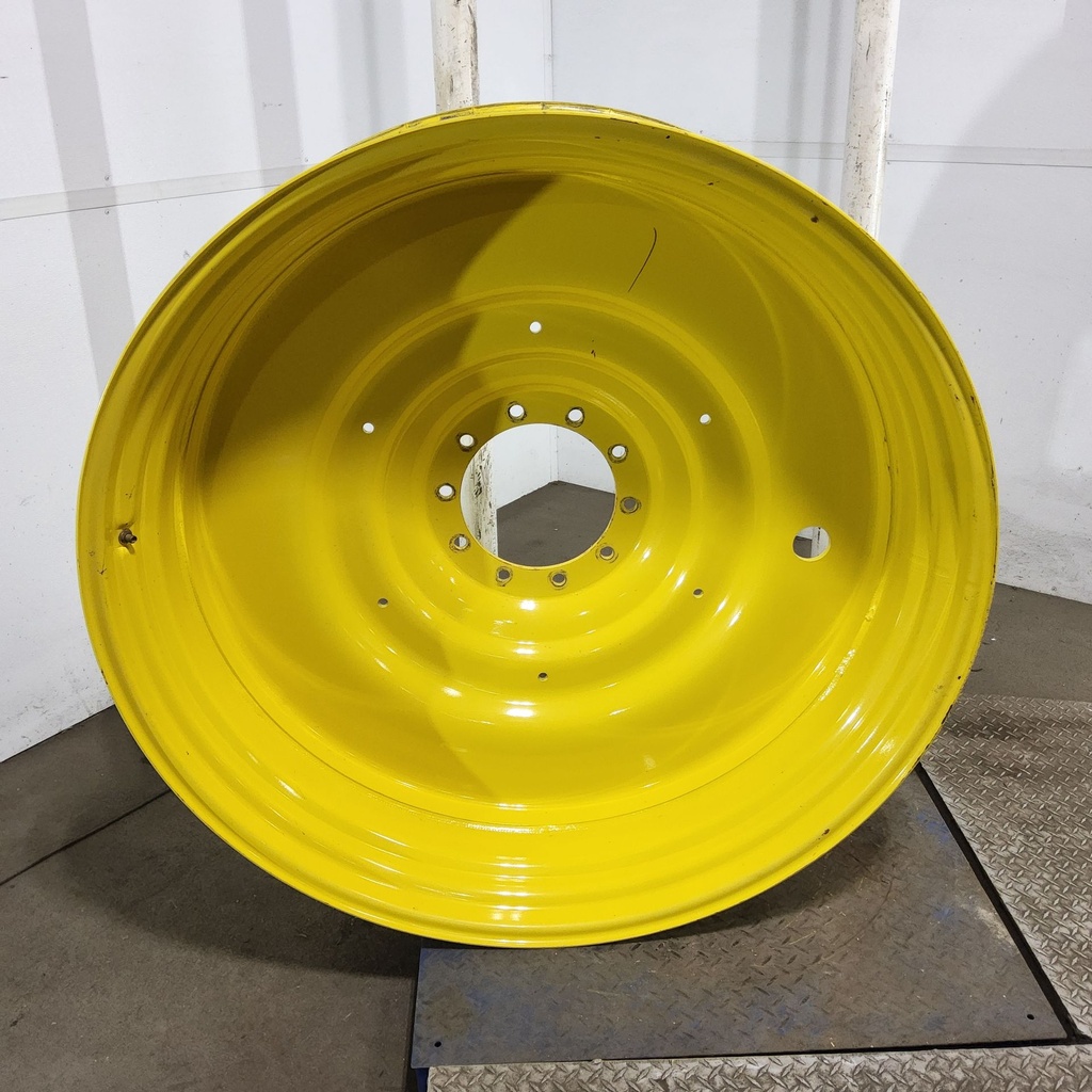 12"W x 50"D, John Deere Yellow 10-Hole Formed Plate , -9.25" Offset