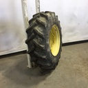 16.9/R28 Goodyear Farm Super Traction Radial R-1W on John Deere Yellow 12-Hole Waffle Wheel (Groups of 3 bolts) 85%