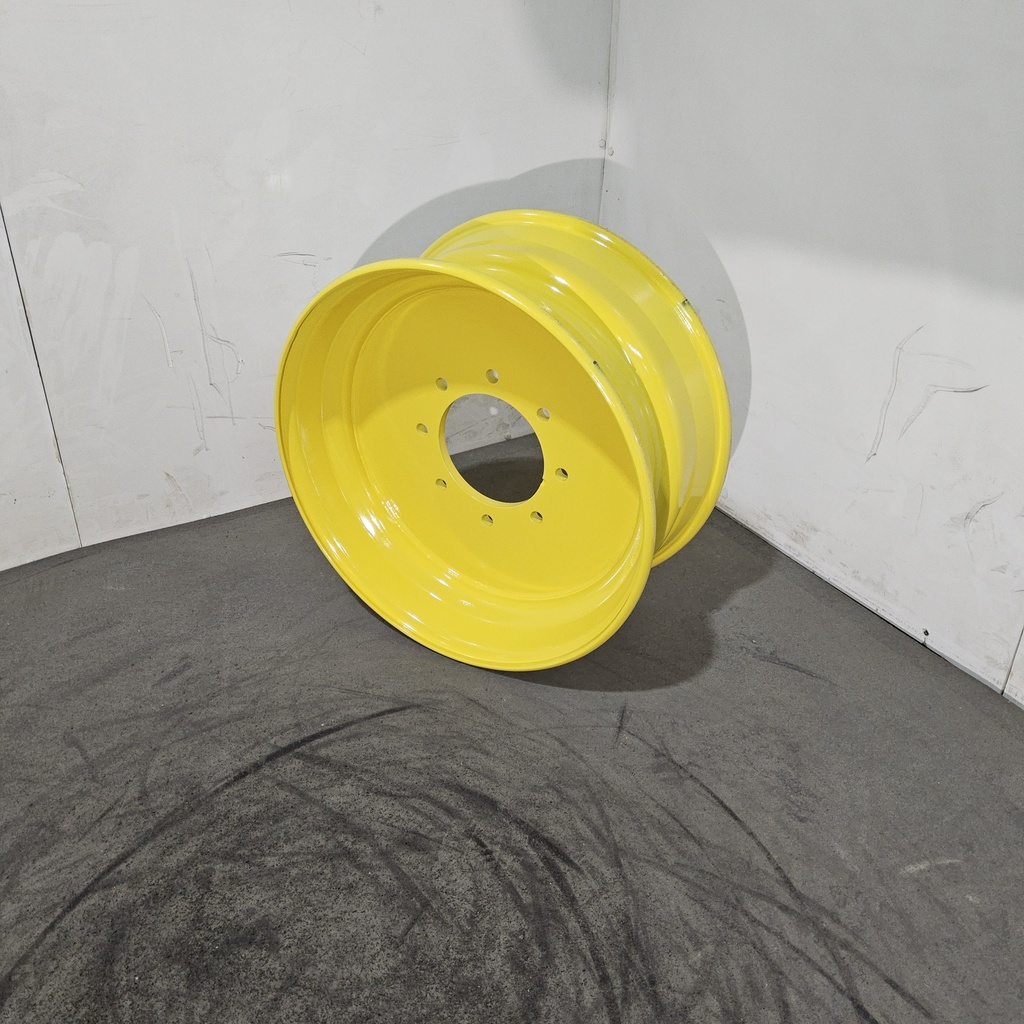 8.25"W x 19.5"D, John Deere Yellow 8-Hole Flat Plate , -1" Offset