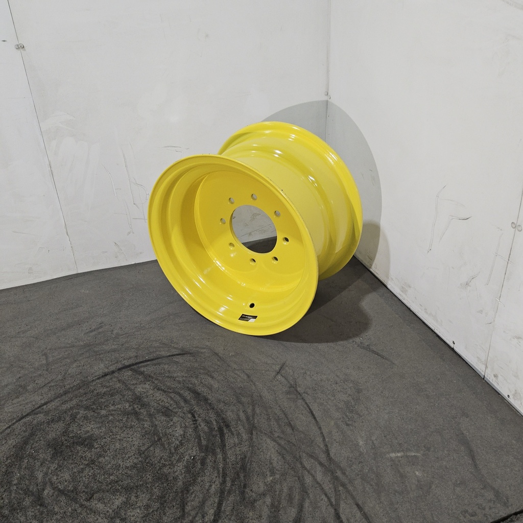 11"W x 18"D, John Deere Yellow 8-Hole Flat Plate , -0.12" Offset