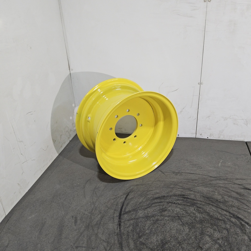 11"W x 18"D, John Deere Yellow 8-Hole Flat Plate , -0.12" Offset