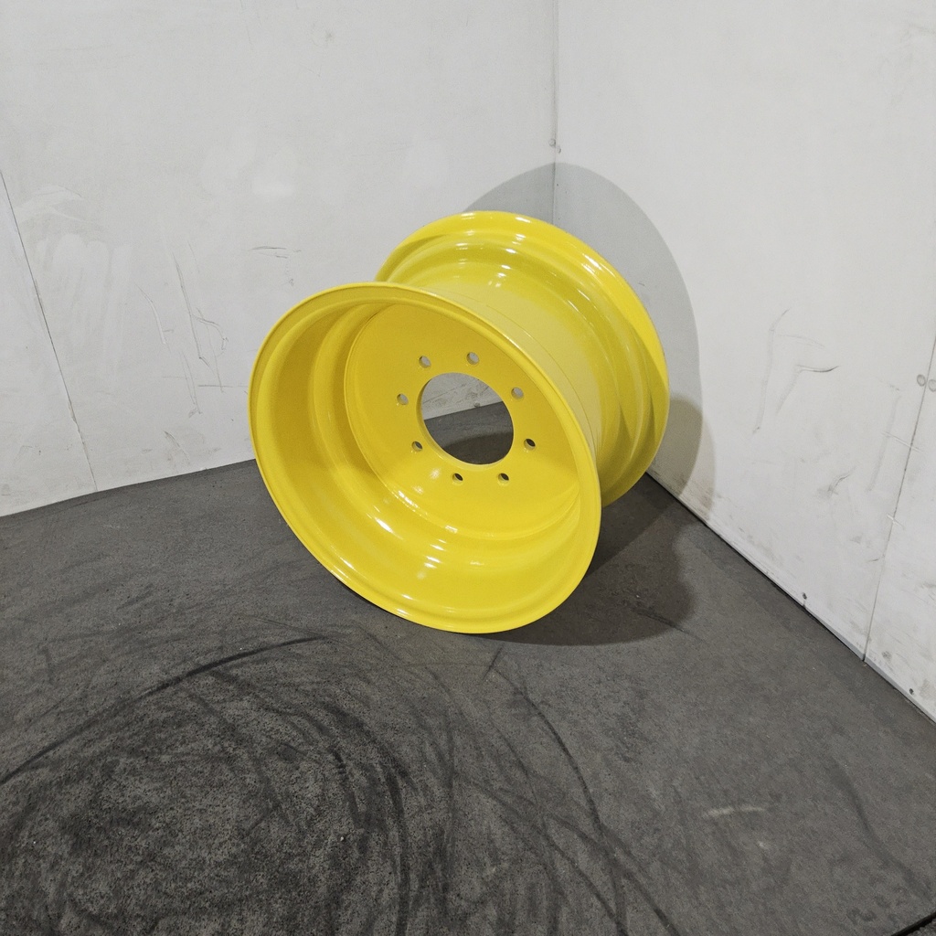 11"W x 18"D, John Deere Yellow 8-Hole Flat Plate , -0.12" Offset