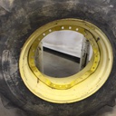 16.9/R28 Goodyear Farm Super Traction Radial R-1W on John Deere Yellow 12-Hole Waffle Wheel (Groups of 3 bolts) 85%