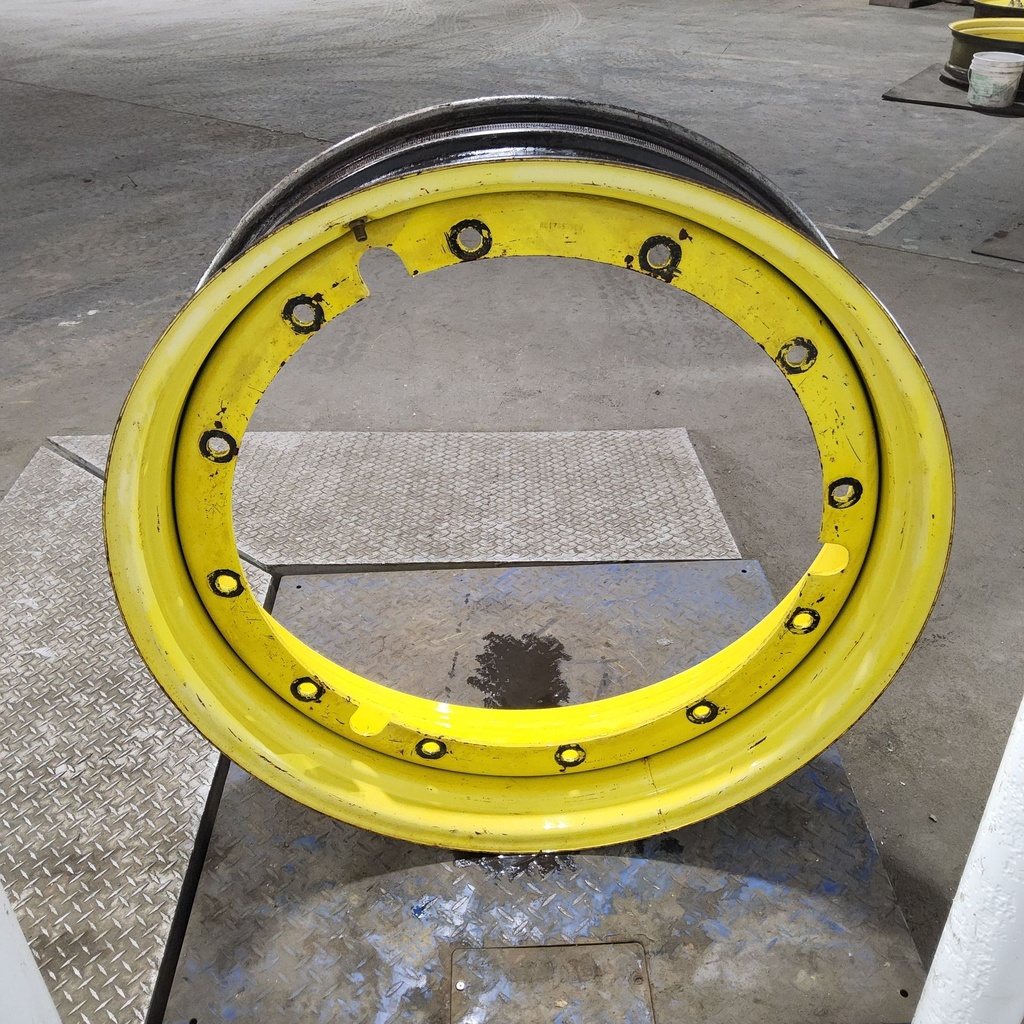 10"W x 38"D, John Deere Yellow 12-Hole Stub Disc , 1.81" Offset