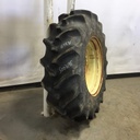 16.9/R30 Goodyear Farm Special Sure Grip Radial TD8 R-2 on John Deere Yellow 12-Hole Waffle Wheel (Groups of 3 bolts) 80%