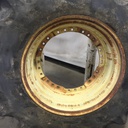 16.9/R30 Goodyear Farm Special Sure Grip Radial TD8 R-2 on John Deere Yellow 12-Hole Waffle Wheel (Groups of 3 bolts) 80%