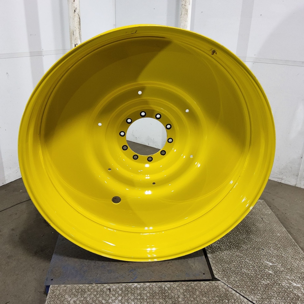 12"W x 54"D, John Deere Yellow 10-Hole Formed Plate , -9.25" Offset