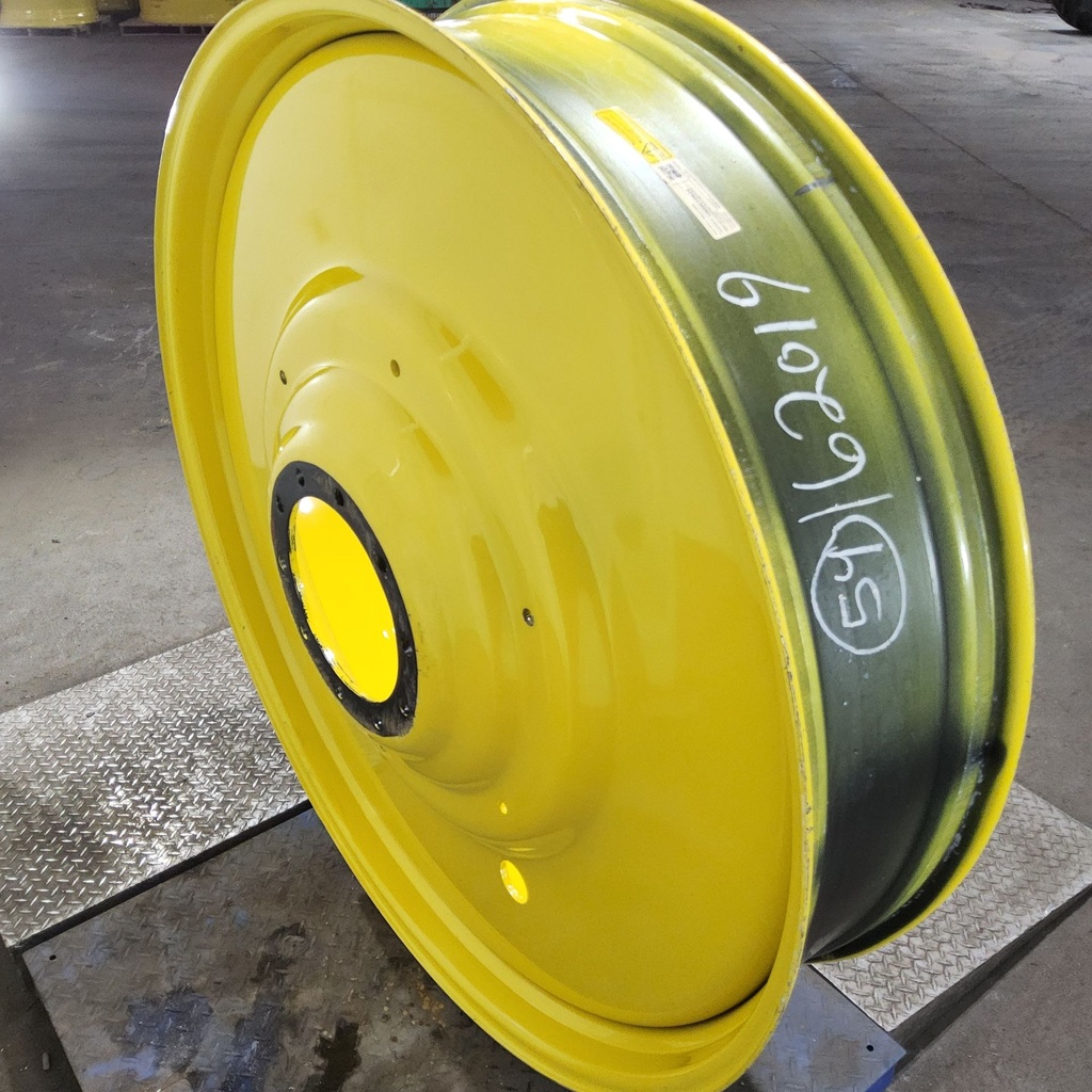 12"W x 54"D, John Deere Yellow 10-Hole Formed Plate , -9.25" Offset