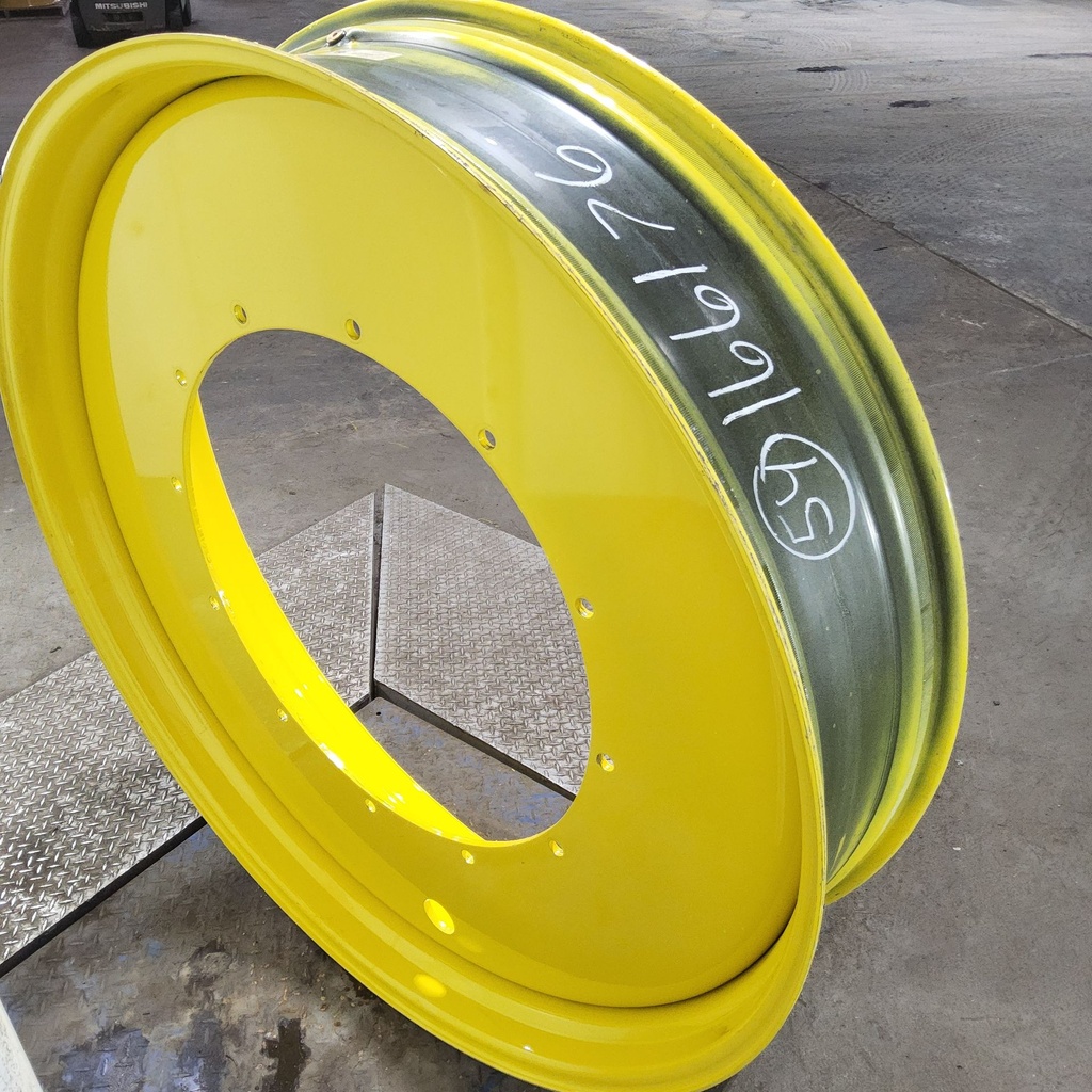 12"W x 54"D, John Deere Yellow 12-Hole Stub Disc , -3.25" Offset