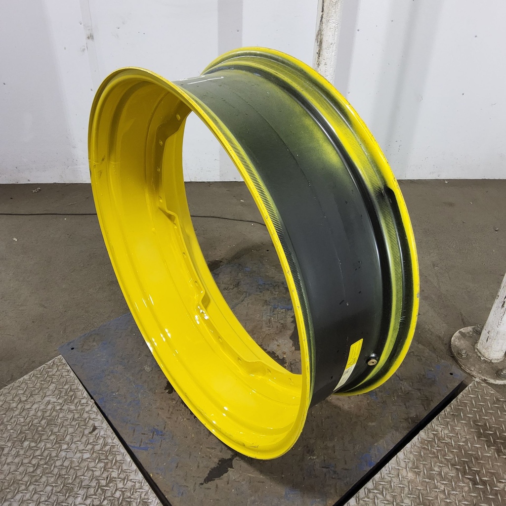 12"W x 38"D, John Deere Yellow 12-Hole Waffle Wheel (Groups of 3 bolts) , 0.38" Offset