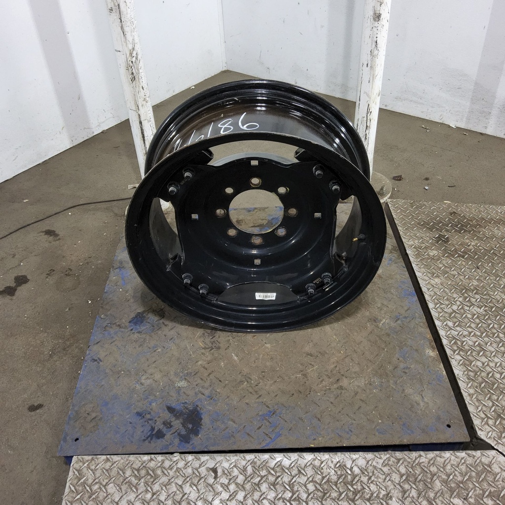 10"W x 24"D, Black 8-Hole Rim with Clamp/U-Clamp (groups of 2 bolts)