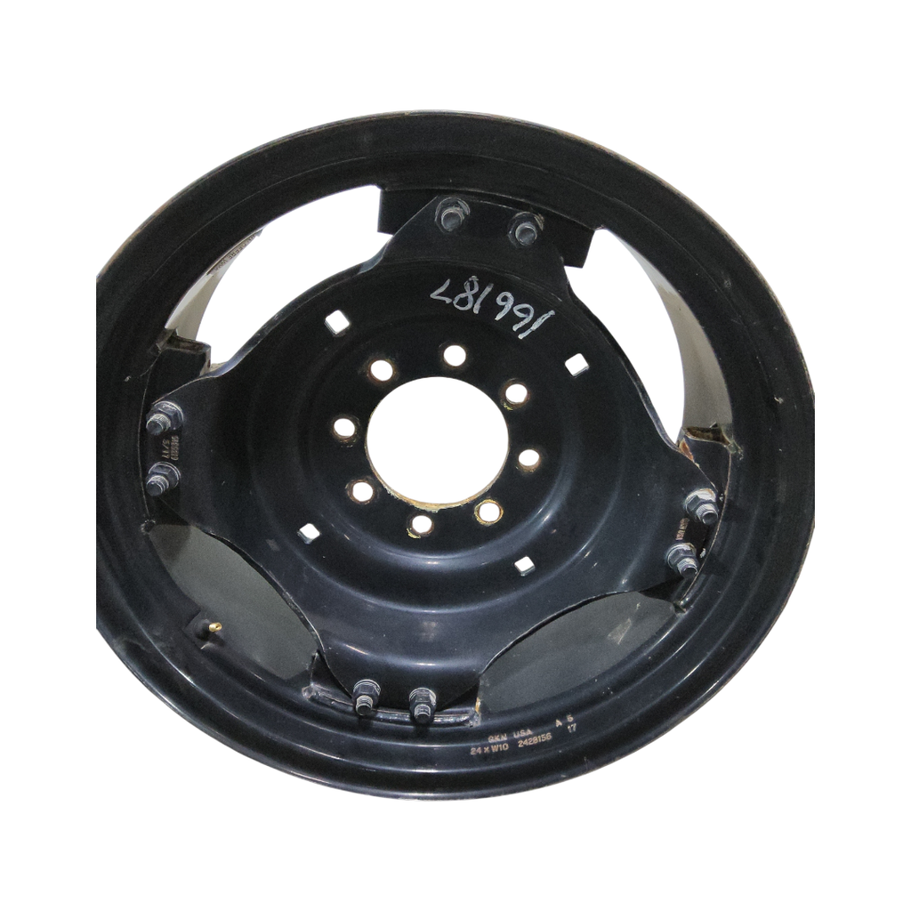 8-Hole Clamp/U-Clamp Style (groups of 2 bolts) Center for 24" Rim, Black