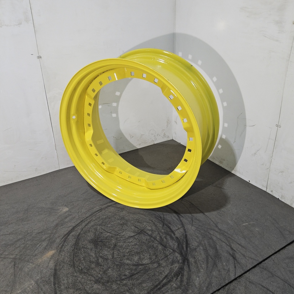 12"W x 28"D, John Deere Yellow 12-Hole Waffle Wheel (Groups of 3 bolts)