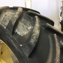 540/65R34 Michelin Multibib(XM108) R-1W on John Deere Yellow 8-Hole Waffle Wheel (Groups of 2 bolts) 80%