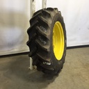480/70R34 Goodyear Farm DT810 Super Traction R-1W on John Deere Yellow 12-Hole Waffle Wheel (Groups of 3 bolts) 90%