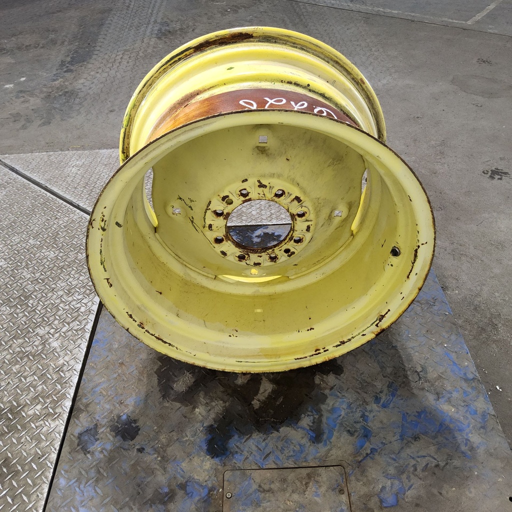16"W x 26"D, John Deere Yellow 8-Hole Stamped Plate , 2.88" Offset