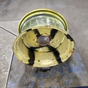 12"W x 24"D, John Deere Yellow 8-Hole Stamped Plate , -0.31" Offset