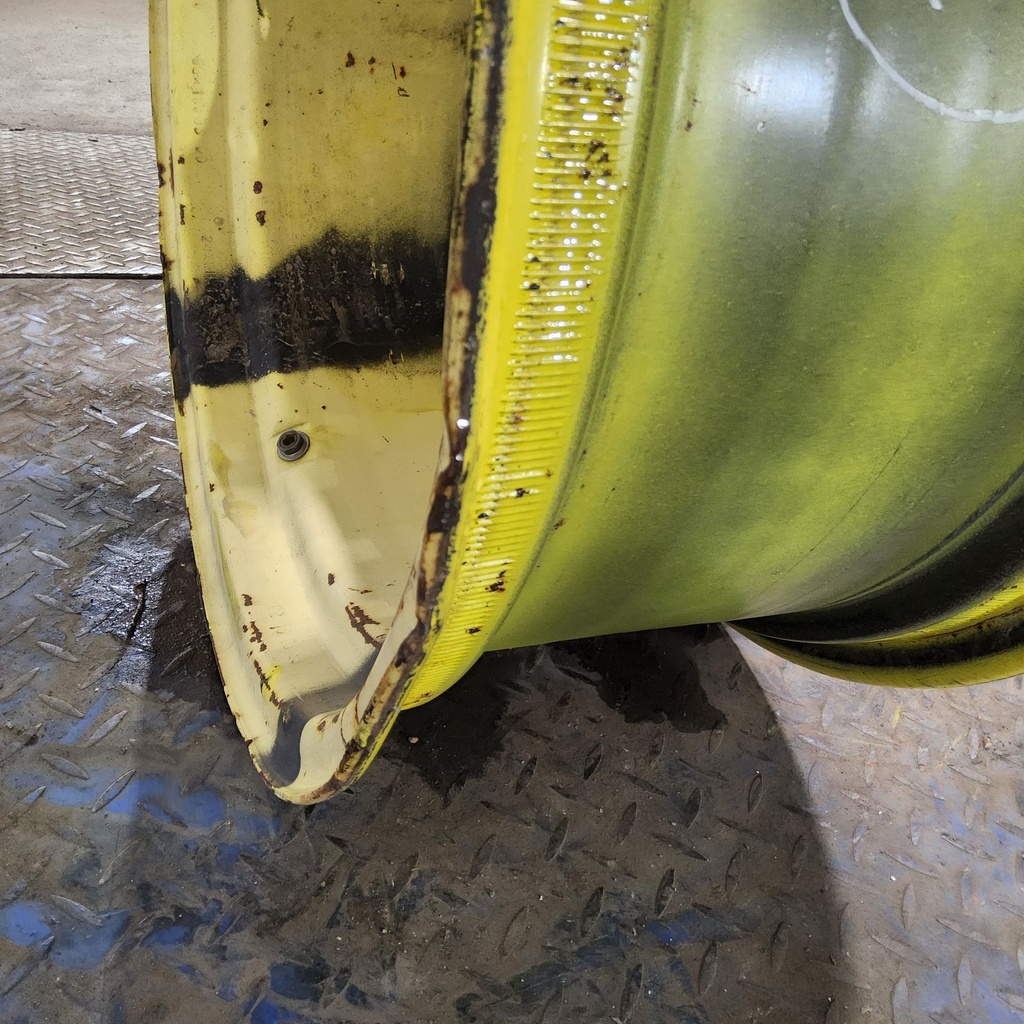 12"W x 24"D, John Deere Yellow 8-Hole Stamped Plate , -0.31" Offset