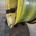 12"W x 24"D, John Deere Yellow 8-Hole Stamped Plate , -0.31" Offset
