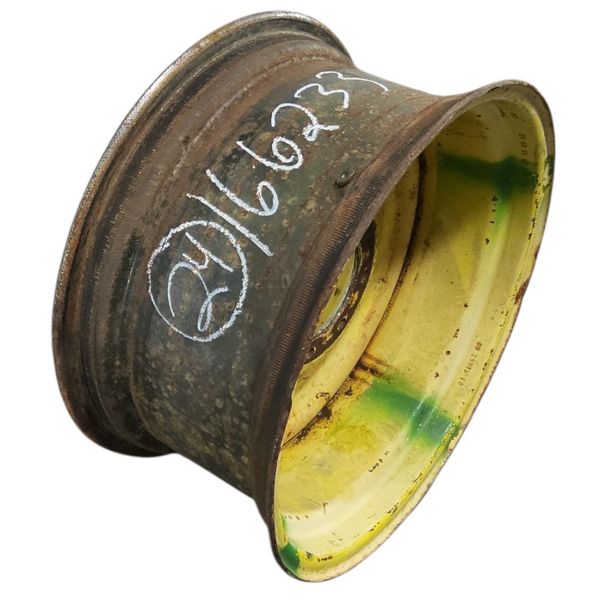 12"W x 24"D, John Deere Yellow 8-Hole Formed Plate , -0.25" Offset