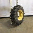 340/85R24 Firestone Radial All Traction DT R-1W on John Deere Yellow 8-Hole Rim with Clamp/U-Clamp (groups of 2 bolts) 95%