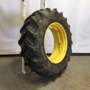 480/70R34 Goodyear Farm DT810 Super Traction R-1W on John Deere Yellow 12-Hole Waffle Wheel (Groups of 3 bolts) 70%
