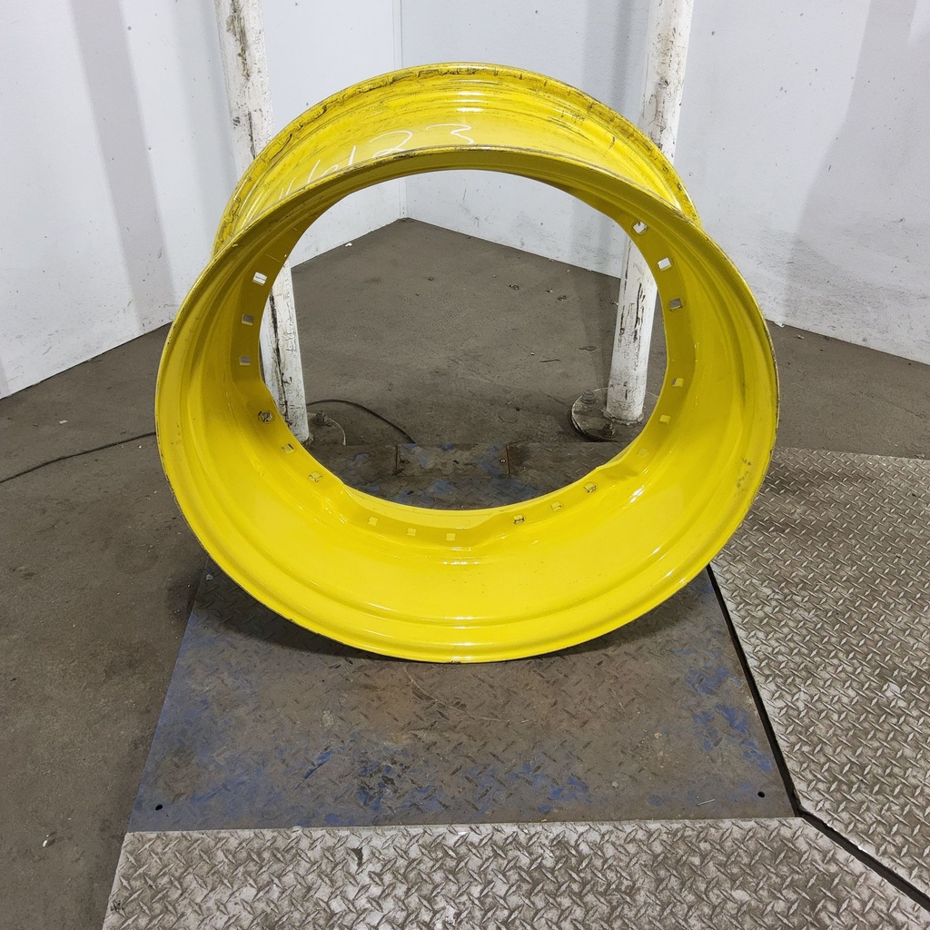 15"W x 34"D, John Deere Yellow 12-Hole Waffle Wheel (Groups of 3 bolts)