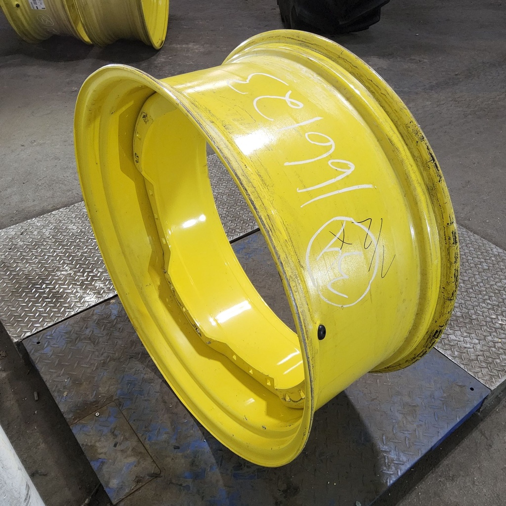 15"W x 34"D, John Deere Yellow 12-Hole Waffle Wheel (Groups of 3 bolts)