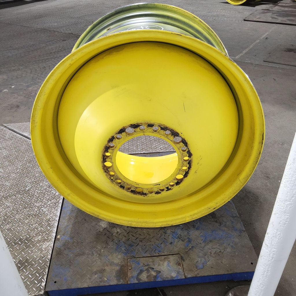 23"W x 38"D, John Deere Yellow 20-Hole Dolly Dual , -16.38" Offset