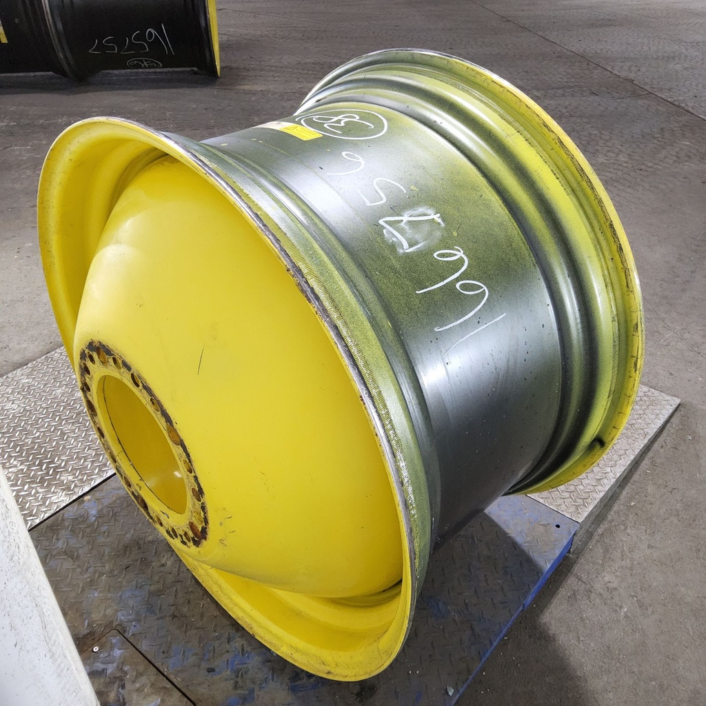 23"W x 38"D, John Deere Yellow 20-Hole Dolly Dual , -16.38" Offset