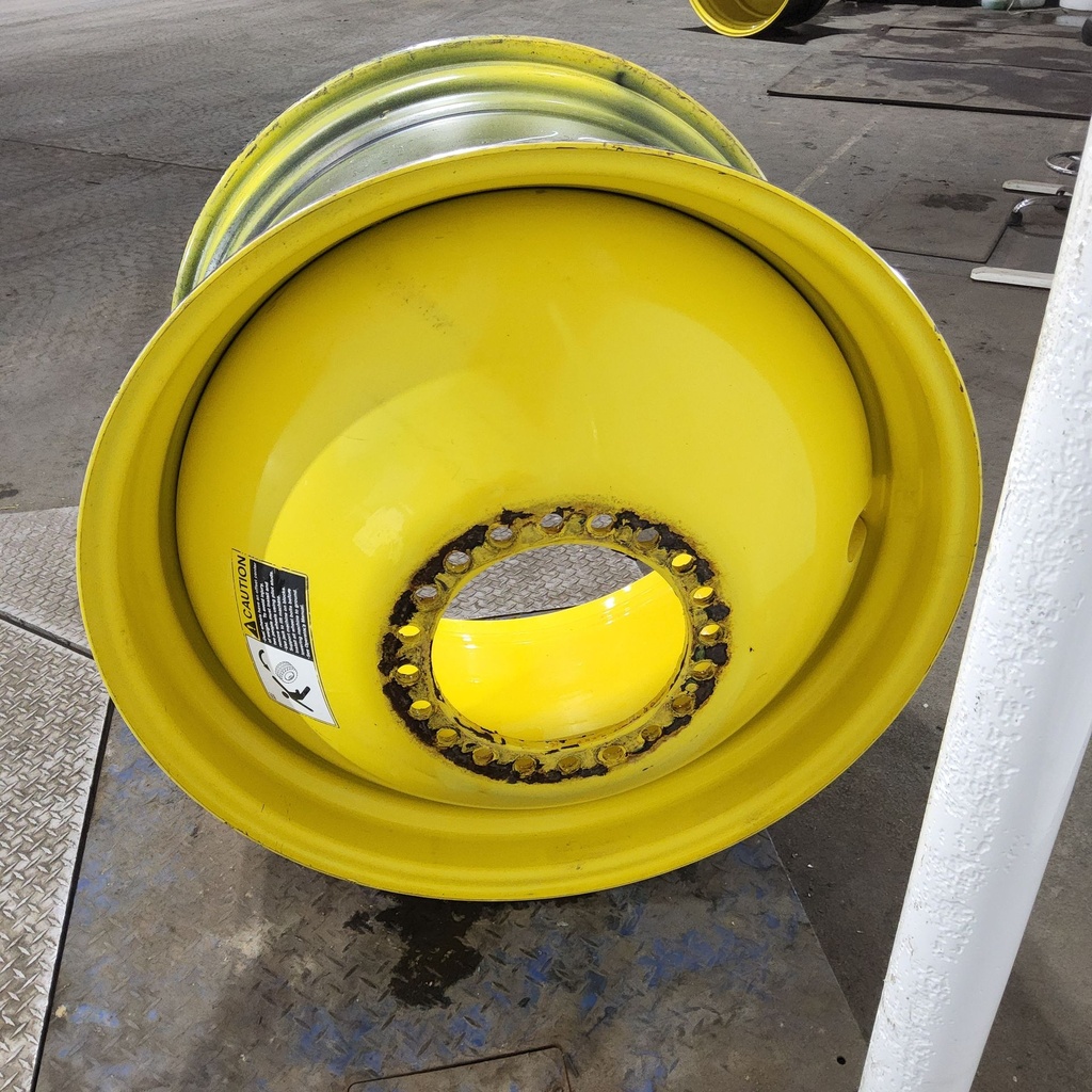 23"W x 38"D, John Deere Yellow 20-Hole Dolly Dual , -16.38" Offset